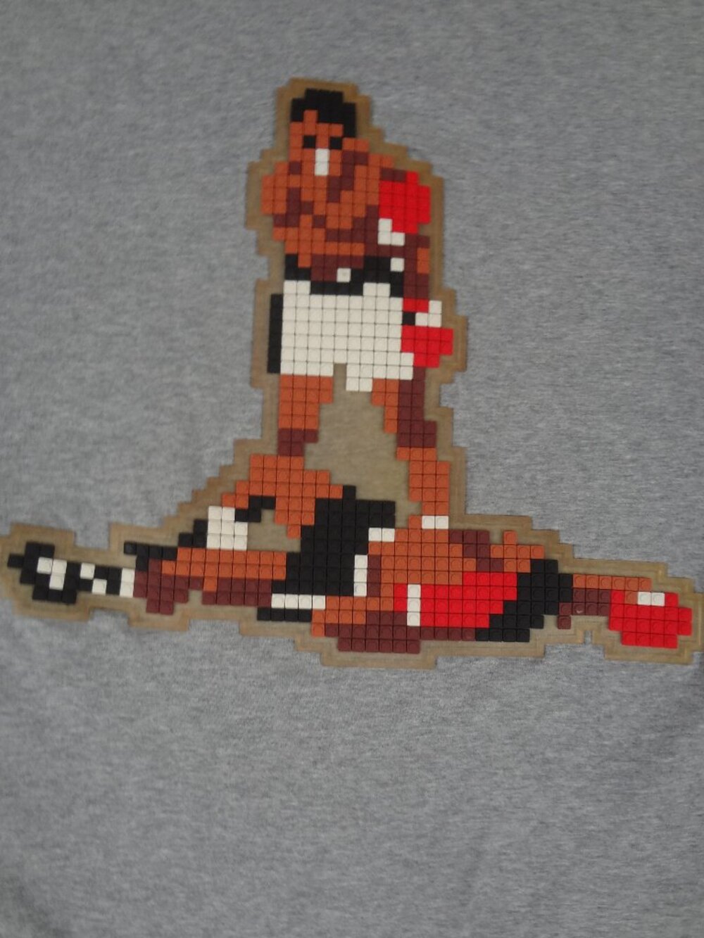 HUDSON OUTERWEAR MUHAMMAD ALI VS. SONNY LISTON PIXELATED GRAY 4XL T-SHIRT L905
